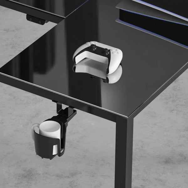 Eureka Ergonomic GTG-L60 Audio-Reactive Glass Gaming Desk