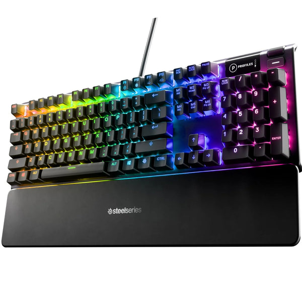 SteelSeries Apex 5 Hybrid Mechanical Gaming Keyboard - OLED Smart Display