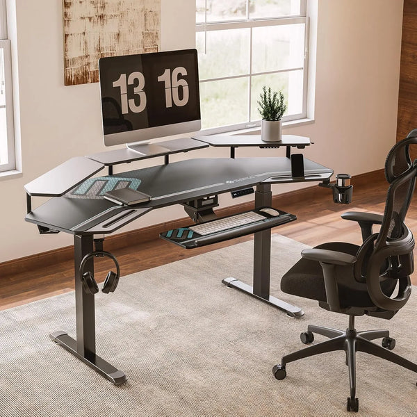 Mac's 72" Elite Wing-Shaped Command Desk